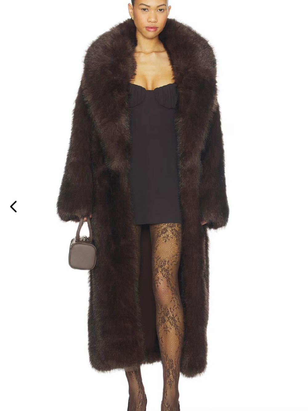 WeWoreWhat Long Faux Fur Coat